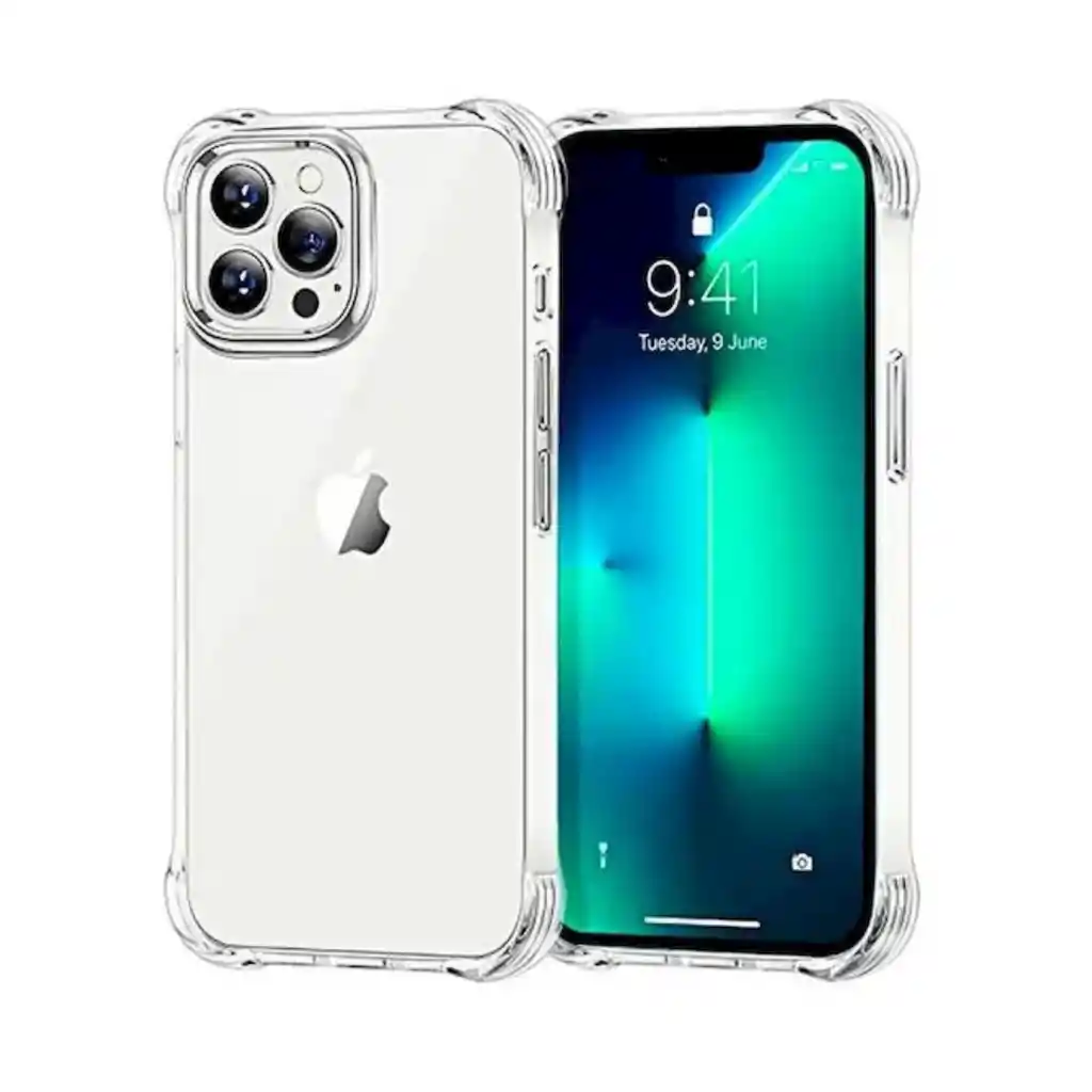 Carcasa Para Iphone 12 Pro Max Transparente Con Bordes Reforzados