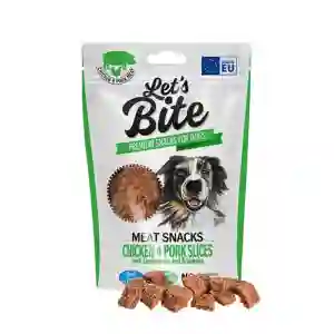  Let's Bite Premium Snack Chicken & Pork Slices Perro 80G 