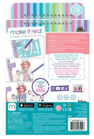 Make It Real Cuaderno De Diseño Stickers Y Plantillas ¡una Moda Inspirada En Los Felinos!