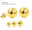 Pendientes Esferas Hipoalergénicos De 4mm Chapados En Oro 14kl