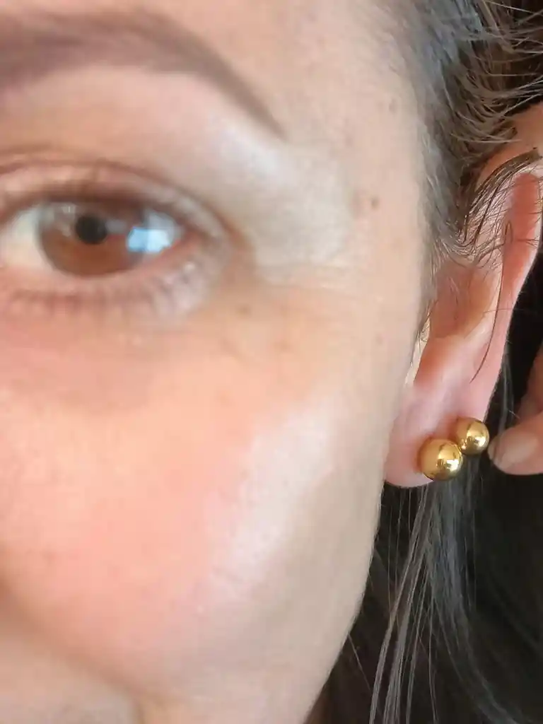 Pendientes Esferas Hipoalergénicos De 6mm Chapados En Oro 14kl