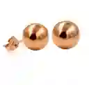 Pendientes 3mm Esferas Bolas Hipoalergenicas Chapadas En Oro Rosa 14kl