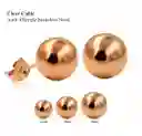 Pendientes 7mm Esferas Bolas Hipoalergenicas Chapadas En Oro Rosa 14kl