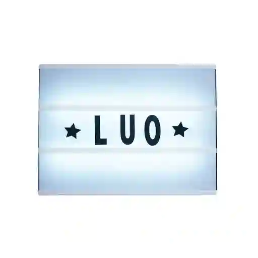 Pizarra Caja De Luz Con Letras Emoji Light Box Blanca