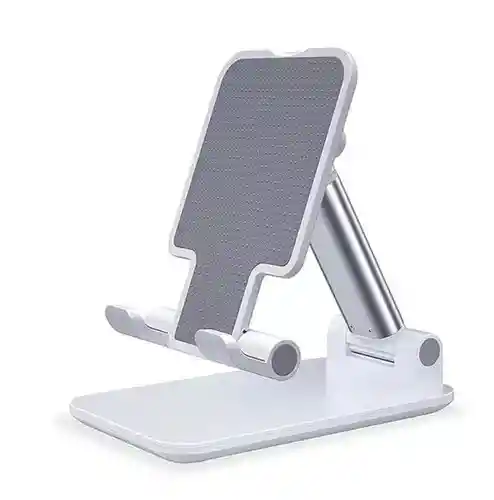 Soporte Para Celular Tablet Ajustable Mesa Portátil Blanco