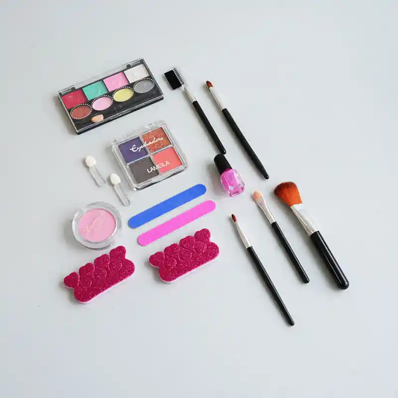 Kit De Maquillaje Para Niñas Pequeños Con Bolsa De Cosmético