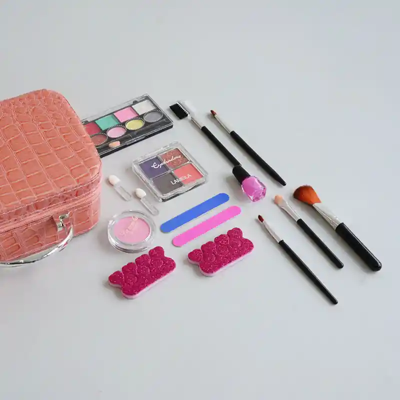 Kit De Maquillaje Para Niñas Pequeños Con Bolsa De Cosmético