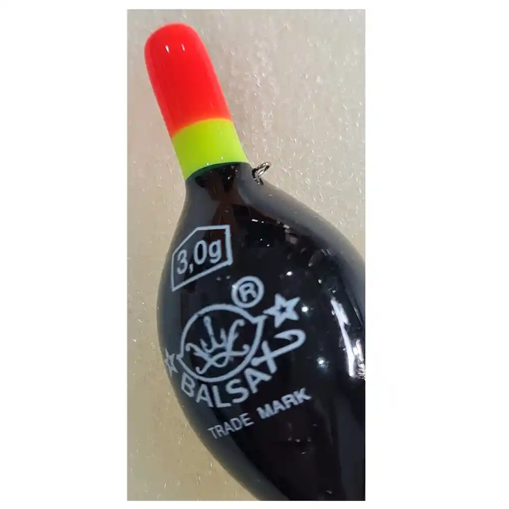 Flotador Balsax Salva 3grs 9cms Negro Madera Balsa
