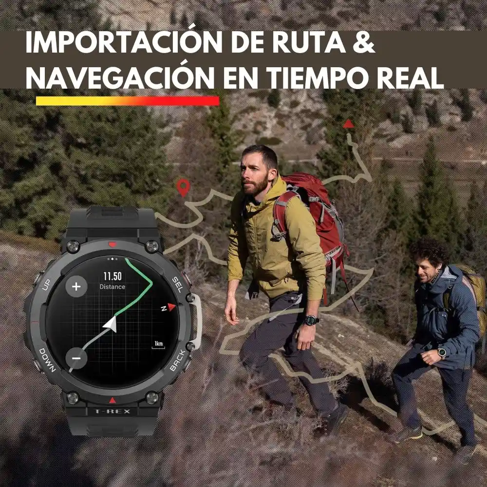 Amazfit Smartwatch T-rex 2 Reloj Inteligente - Negro