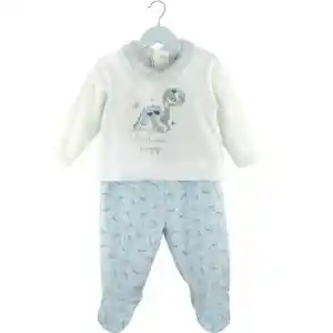 Traje De 2 Piezas Celeste Dino 0-3m