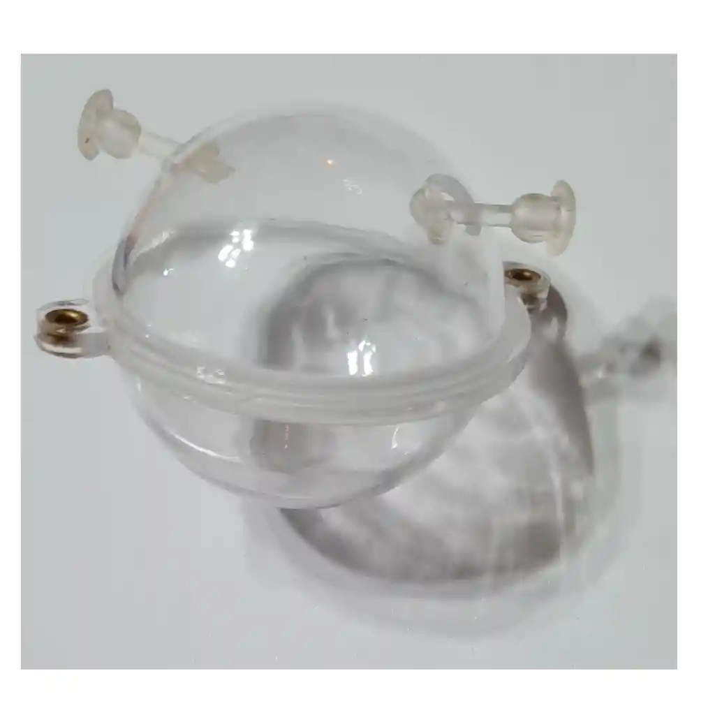 Flotador Bulbo Transparente 40mm (x2) Para Llenar Con Agua