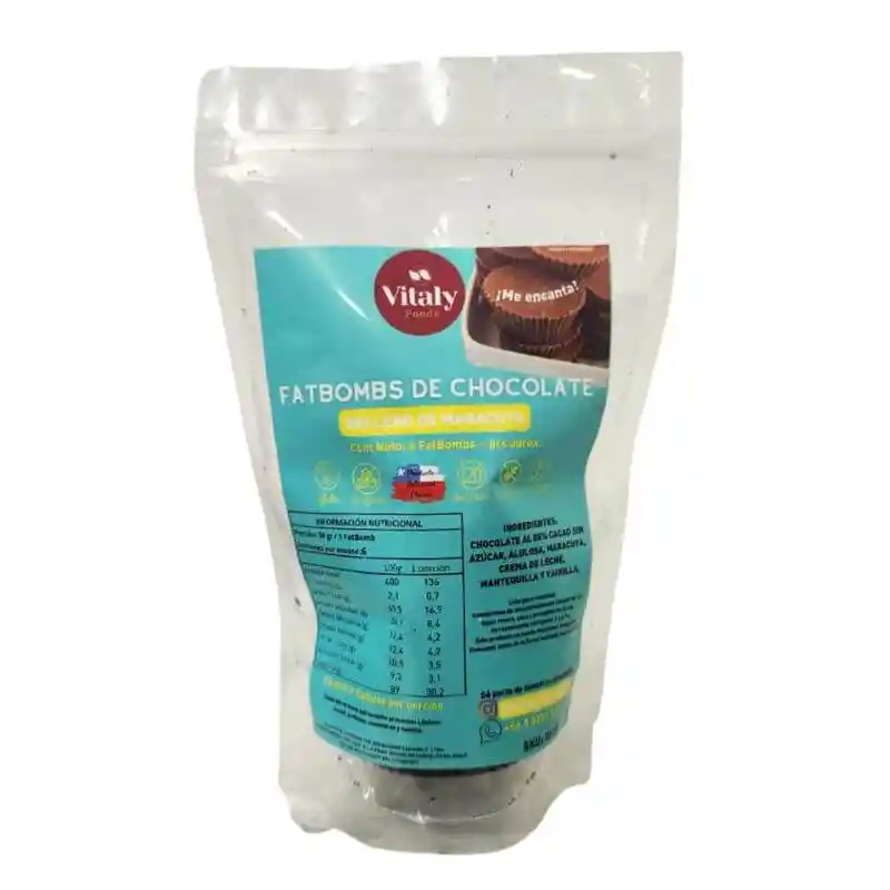 Fatbombs De Chocolate Relleno De Maracuya 6 Und Marca Vitalyfoods