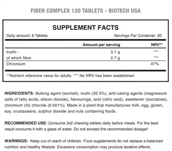 Fiber Complex 120 Tabletas