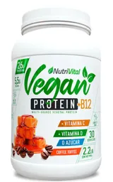 Vegan Protein + B12 2.2 Lbs 30 Serv Sabor Coffee Toffee
