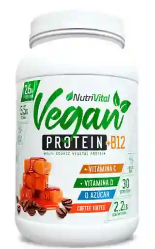 Vegan Protein + B12 2.2 Lbs 30 Serv Sabor Coffee Toffee