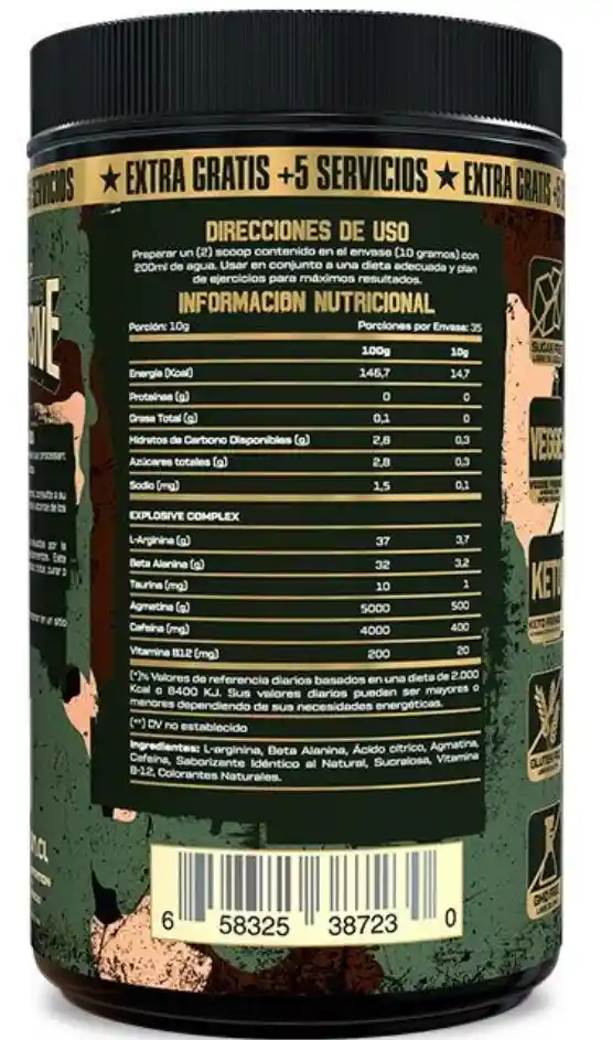 Pre Workout N.o. Explosive 35 Serv Sabor Fruit Punch