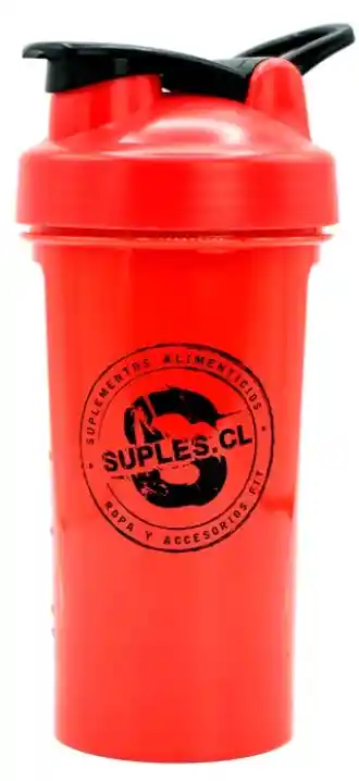 Shaker Rojo 500 Ml - Logo Negro