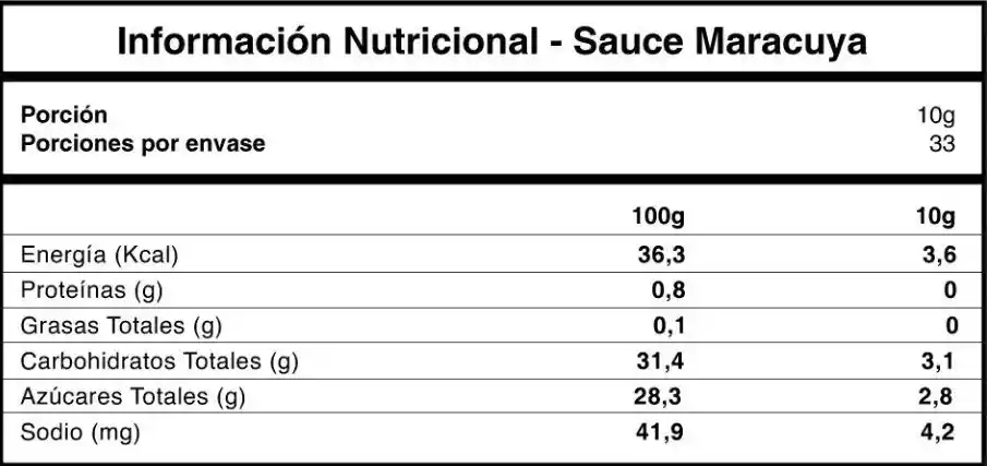 Salsa Chef Protein Sabor Maracuya 330g