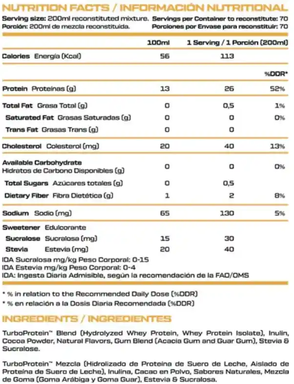 100% Iso Whey Turbo 5 Lbs Sabor Delicious Chocolate