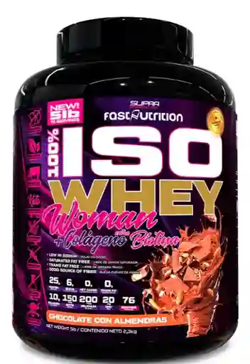 Iso Whey Woman 5lbs Sabor Chocolate Con Almendras