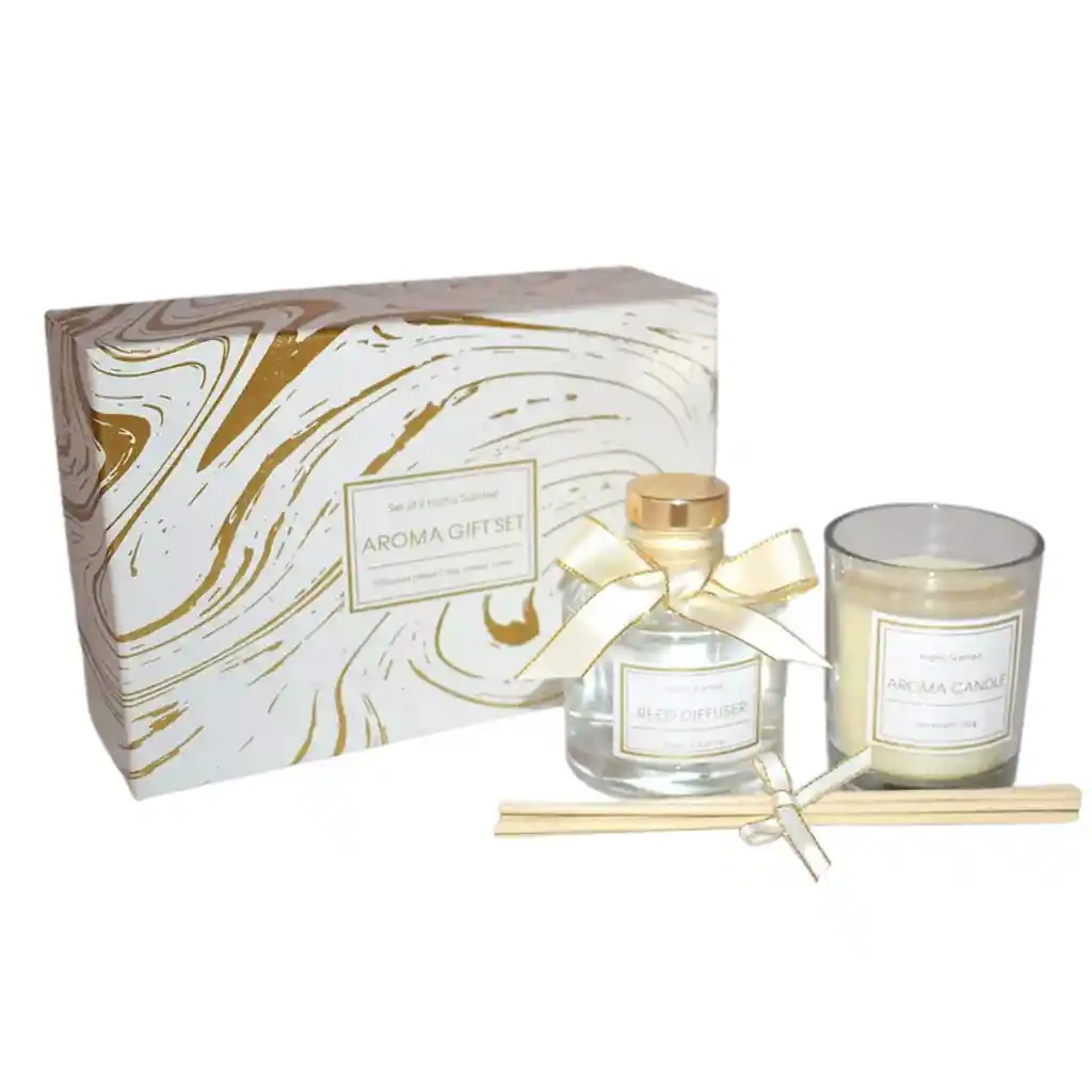 Difusor De 100ml Con Vela De 100g En Caja De Regalo Aroma Hilton Garden