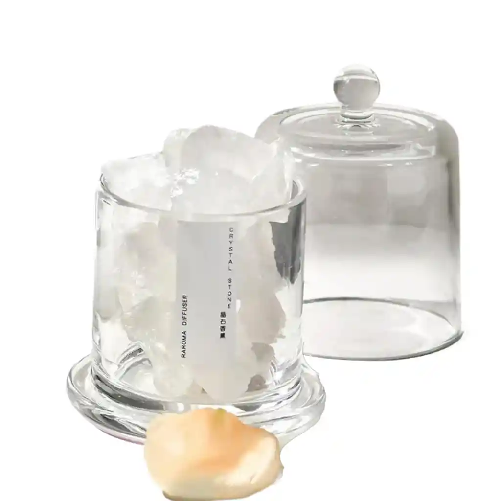 Difusor De Cristal De Cristal Con Aceite En Caja Regalo Color Blanco