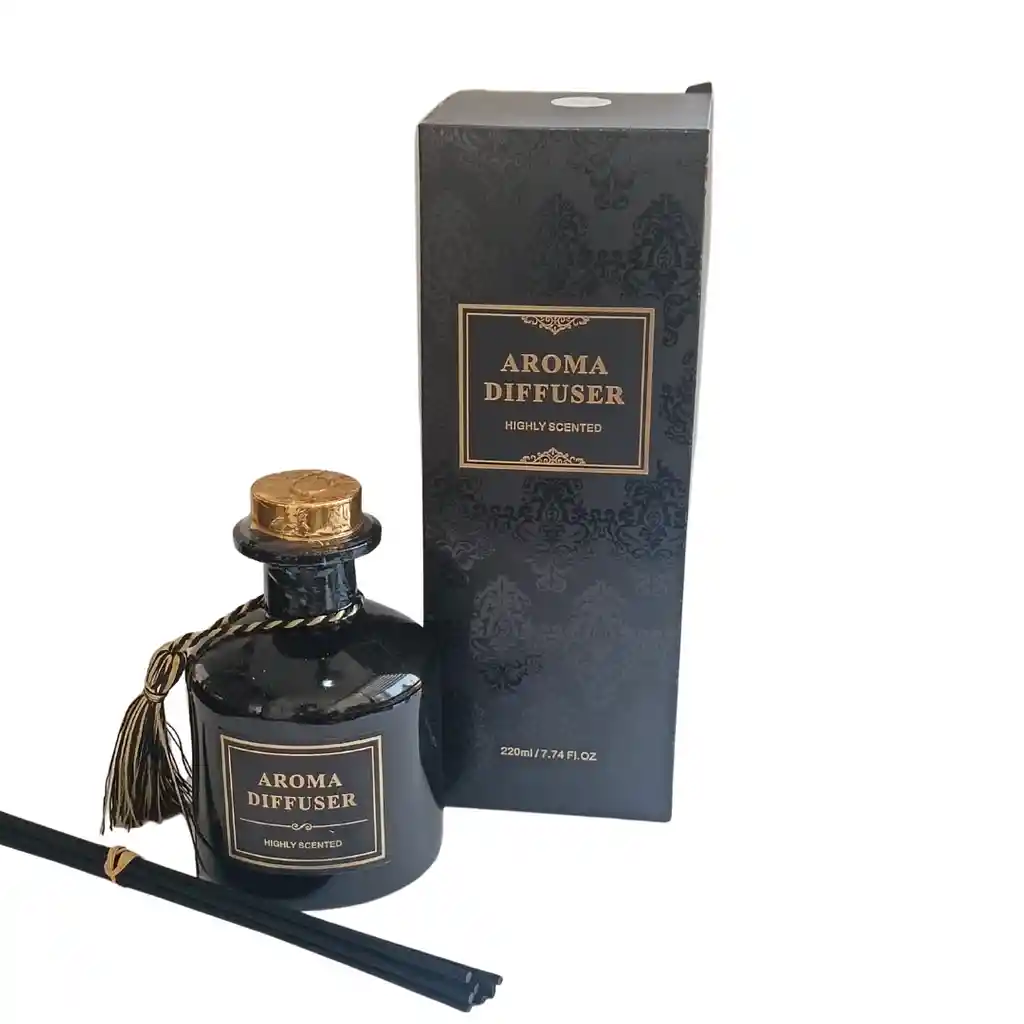 Difusor De Cristal Negro De 220ml Aroma Shangrila