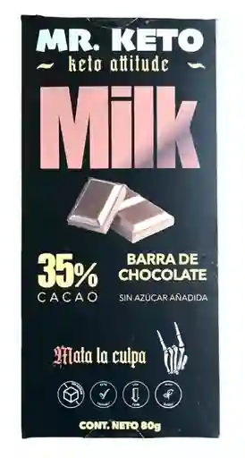 Mr. Keto · Barra Keto Chocolate Milk 80g - Chocolate De Leche