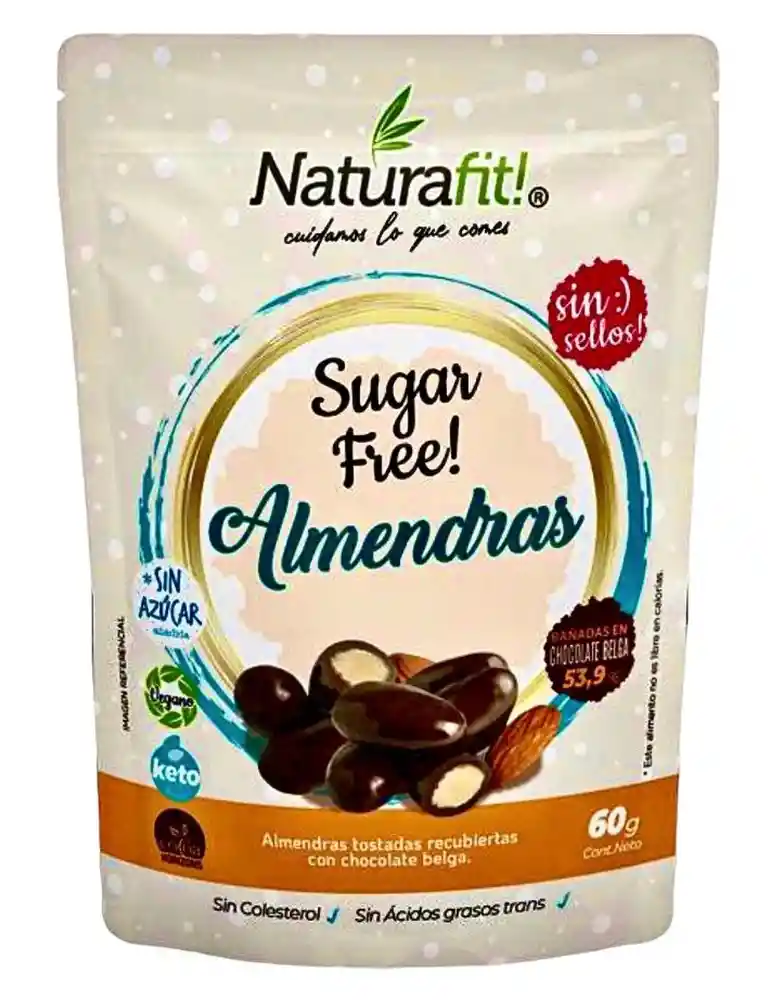 Naturafit · Almendras Keto Cubiertas Con Chocolate Belga (vegano, Sin Azúcar) 60g