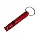 Silbato Aluminio Scout Vigilante Guardia 8grs Rojo Con Llavero