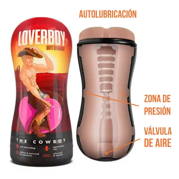 Masturbador Autolubricante Loverboy - Cowboy