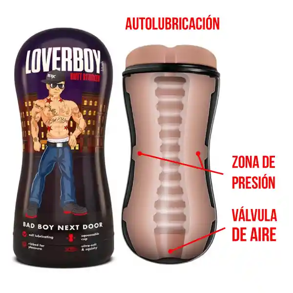 Masturbador Autolubricante Loverboy - Bad Boy