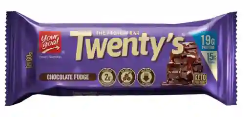 Twenty's Protein Bar 60g Sabor Chocolate Fudge