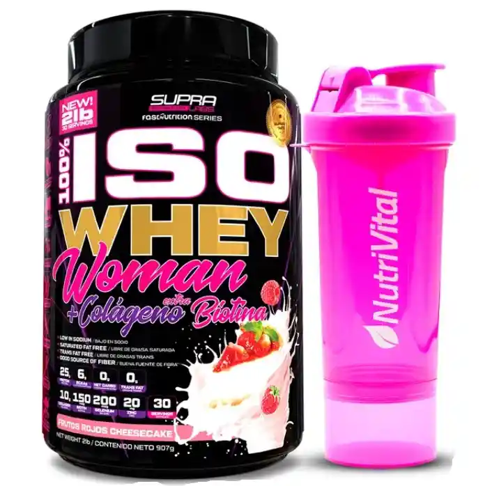 Iso Whey Woman 2lbs + Shaker Suples 400ml 2 En 1