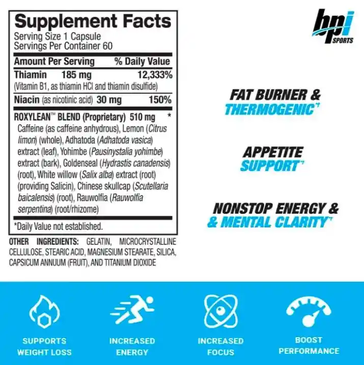 Quemador Roxylean 60 Caps Bpi