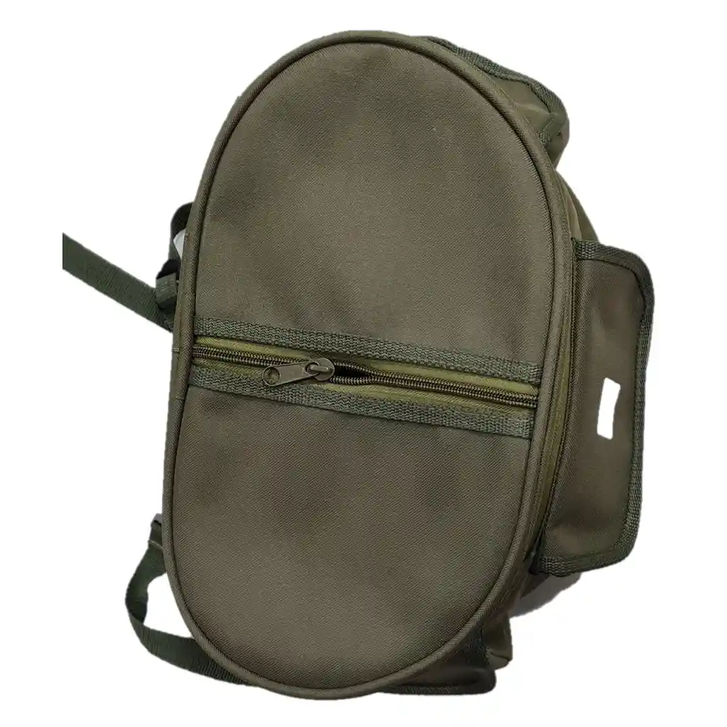 Bolso Pescador Nylon Con Forma Verde 20x20x35cms