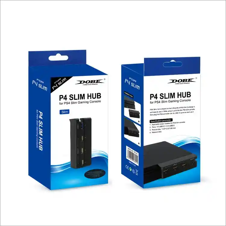 Dobe – Hub Usb Negro Para Ps4 Slim Tp4-821 – 4 Puertos