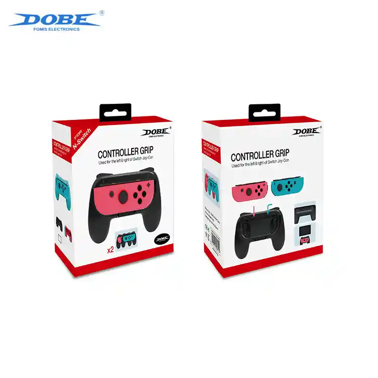 Dobe – Grip Joy Control Nintendo Switch Tns-851b X2 (1 Rojo+1 Azul)