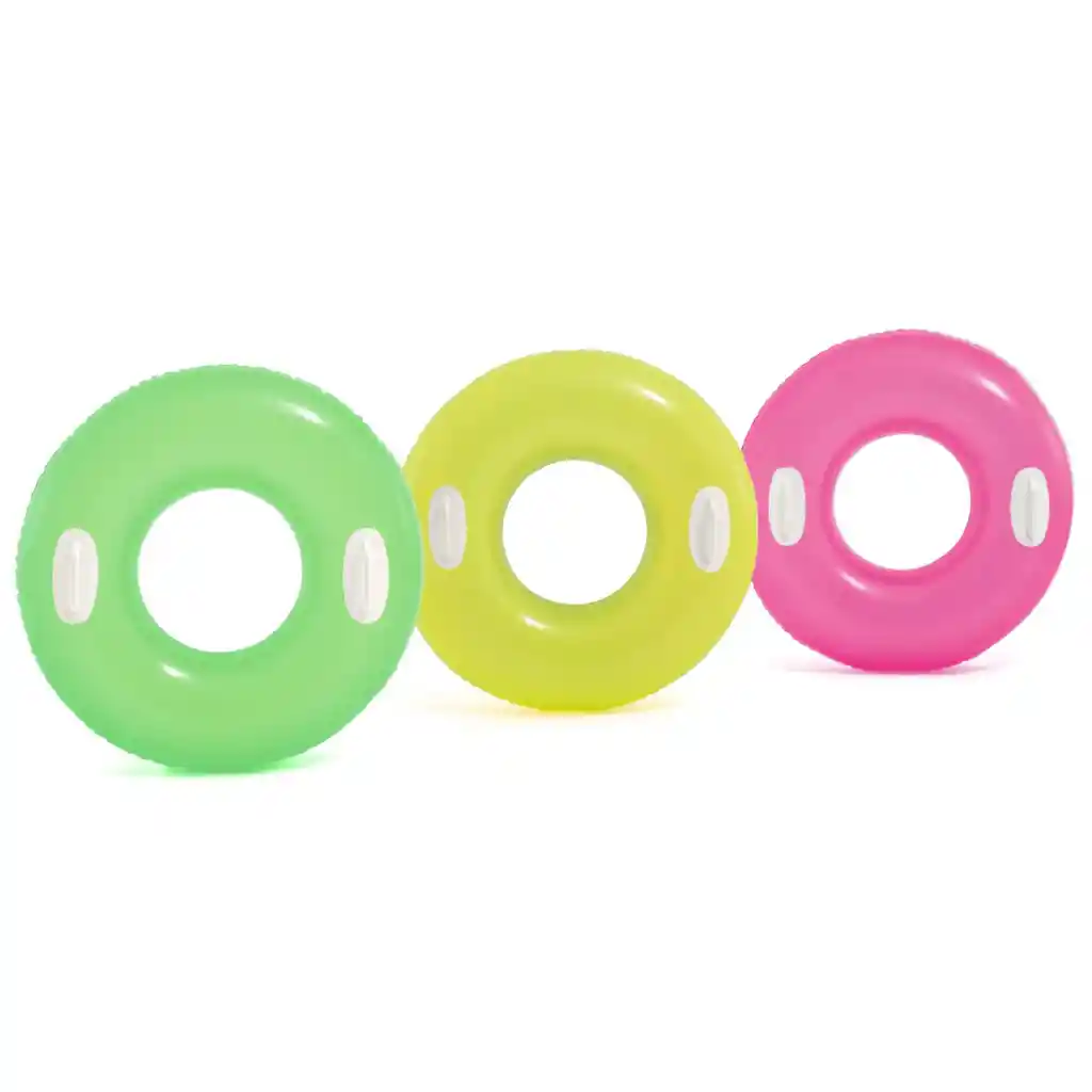 Flotador Inflable Anillo Con Asas Intex Colores Pop 76cm