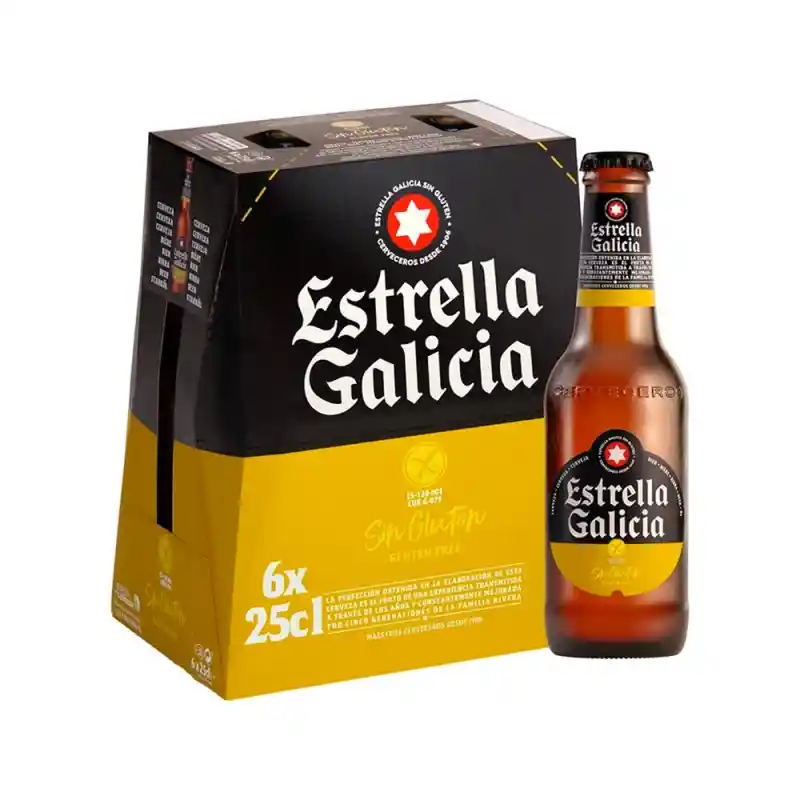 Estrella Galicia Sin Gluten 250cc X6