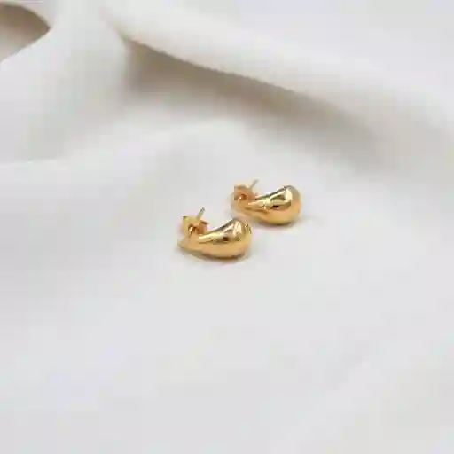 Aros Gota Oro Amarillo 18k