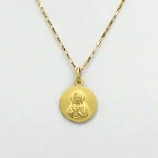 Conjunto Medalla Escapulario Oro 18k - Cadena 60cm