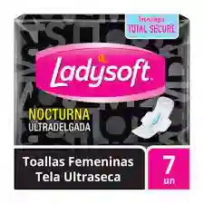 Ladysoft Toalla Nocturna Ultra Delgada Tela Ultra Seca 7 Und.