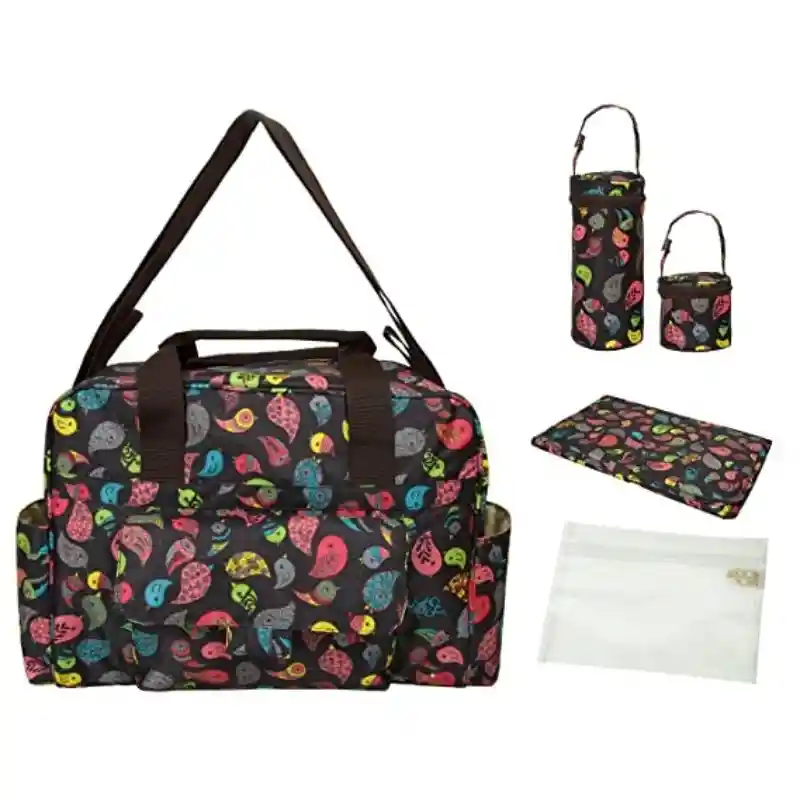 Mommore Bolso Maternal Pañalera Pájaro