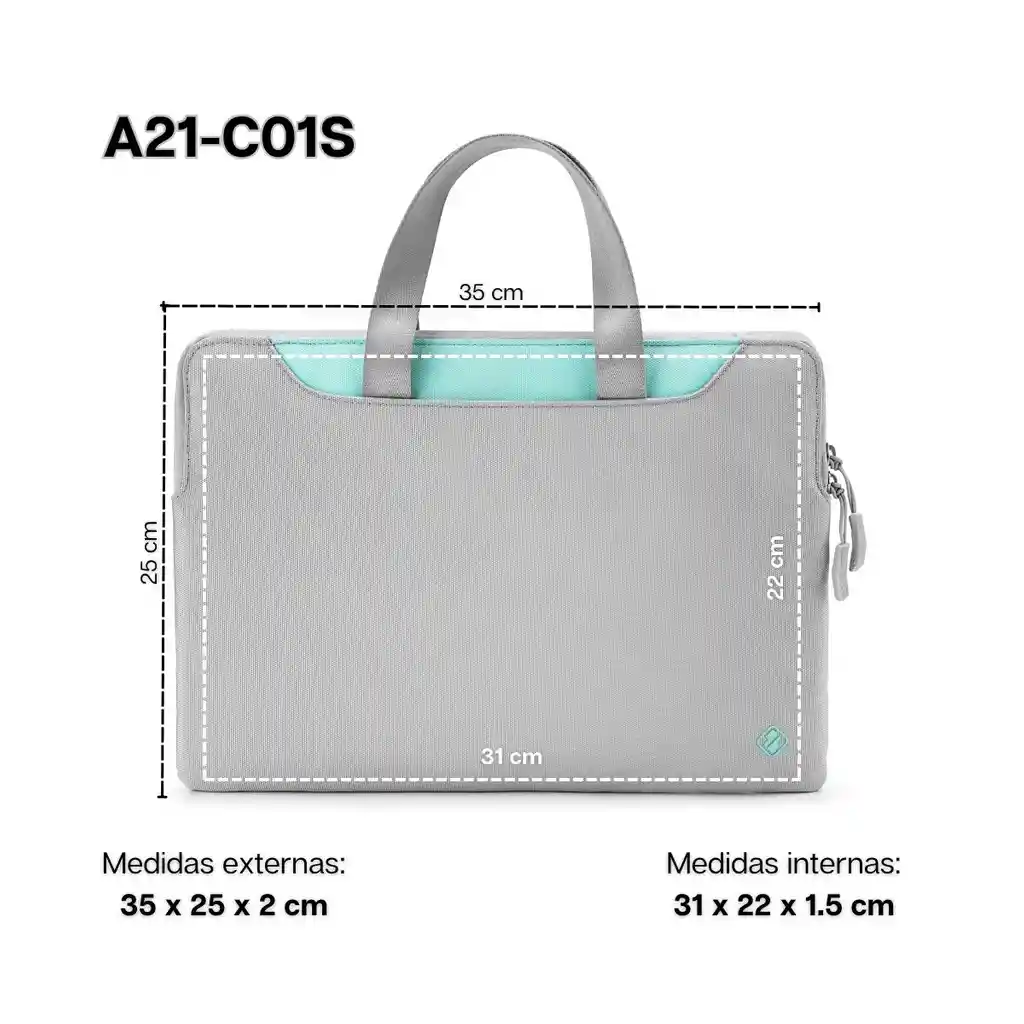 Tomtoc Funda Para Portátil A21 Macbook De 13'' Gris