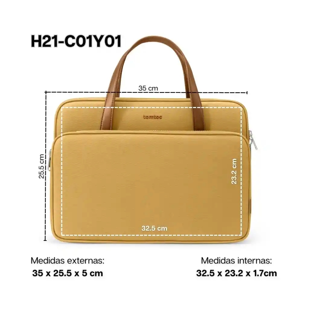 Bolso Premium H21 Para 14'' Macbook Pro- Amarillo