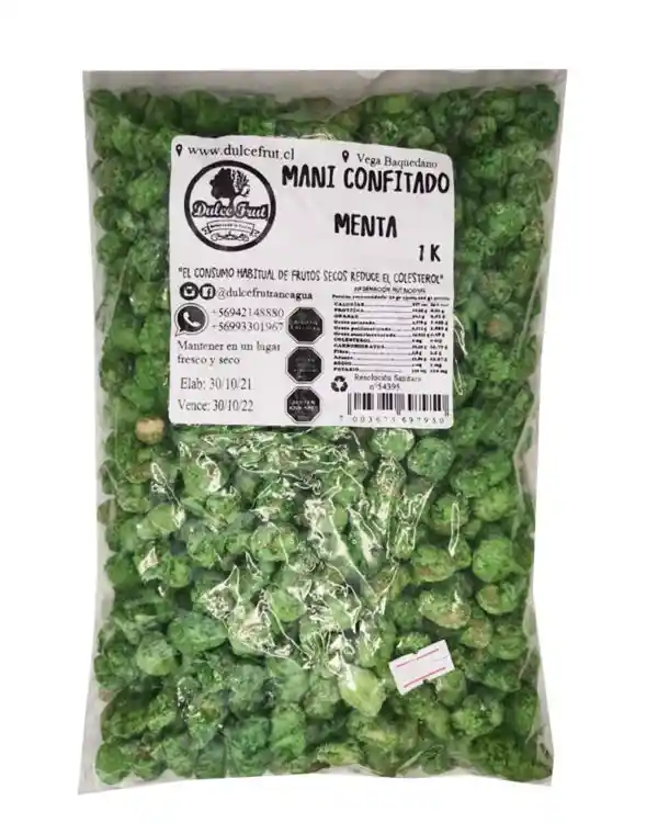 Maní Confitado Menta 250 Gr