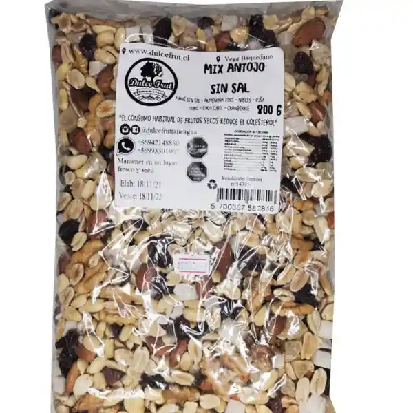 Mix Antojo Sin Sal 800 Gr