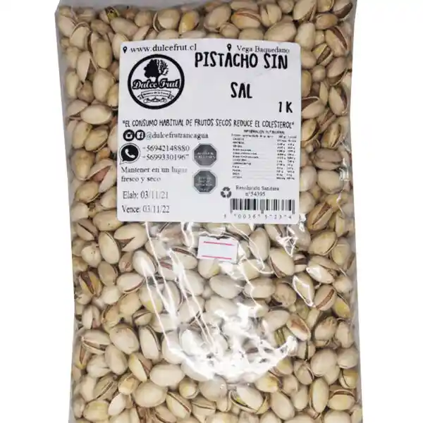 Pistachos Sin Sal 1 Kilo