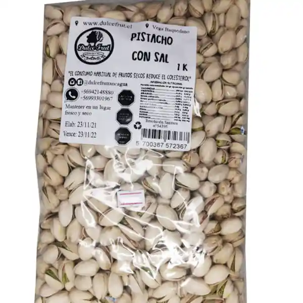 Pistachos Con Sal 500 Gr